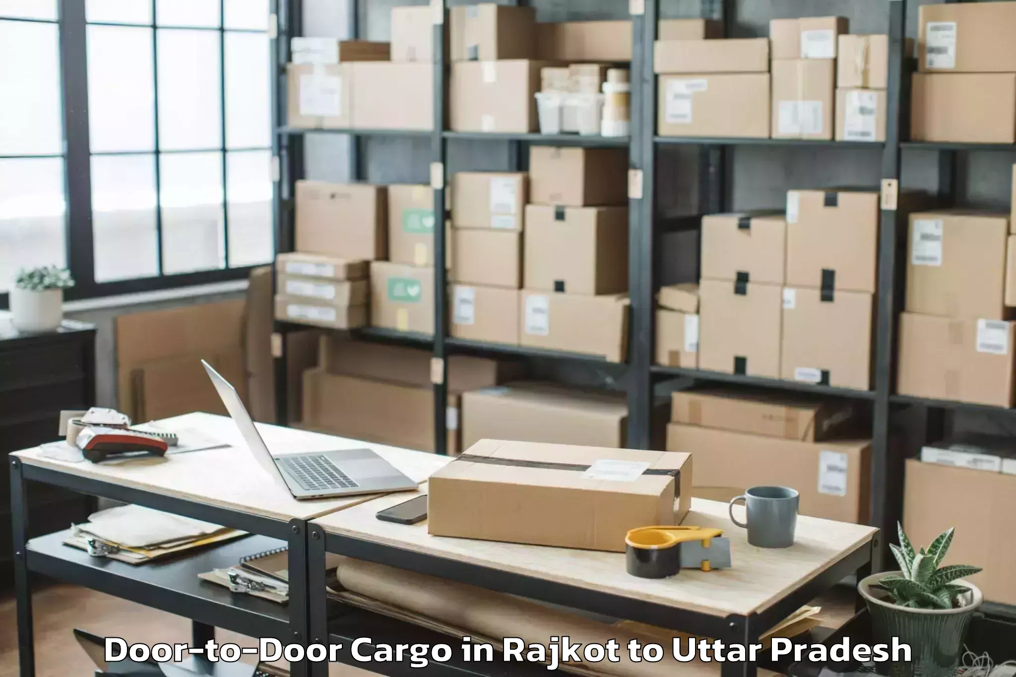 Quality Rajkot to Jananayak Chandrashekhar Unive Door To Door Cargo